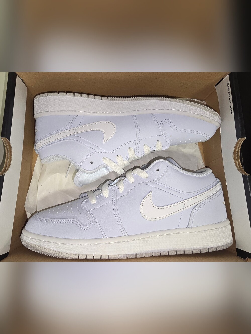 Jordan Women’s Low-Top Sneakers in White Size 6 For Womens And 4.5 Y